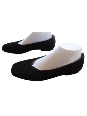Vivaia Womens Margot 2.0 Black Knit Square Toe Ballet Flats Size 39.5 8.5 / 9
